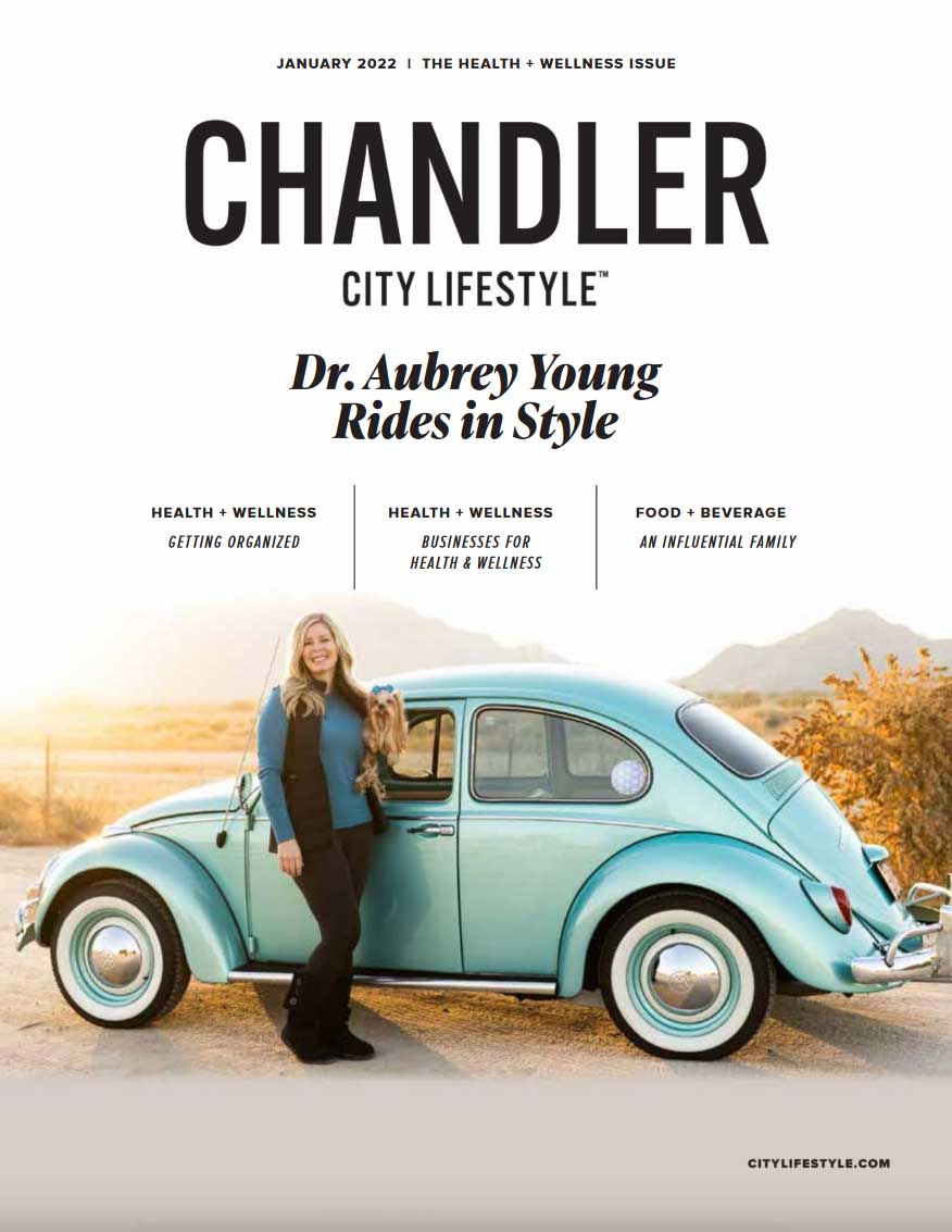 Dr. Aubrey Young featured Chandler City Life magazine
